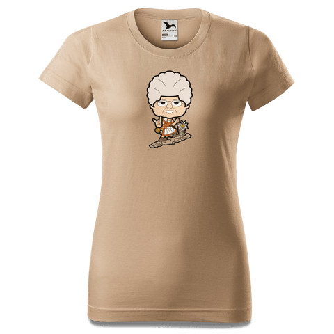 Die Oid Sinzerin Bergsteiger T Shirt Damen Sand Entleiten Front