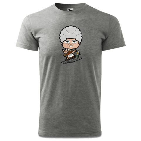 Die Oid Sinzerin Bergsteiger T Shirt Herren Grau Meliert Hofau Front