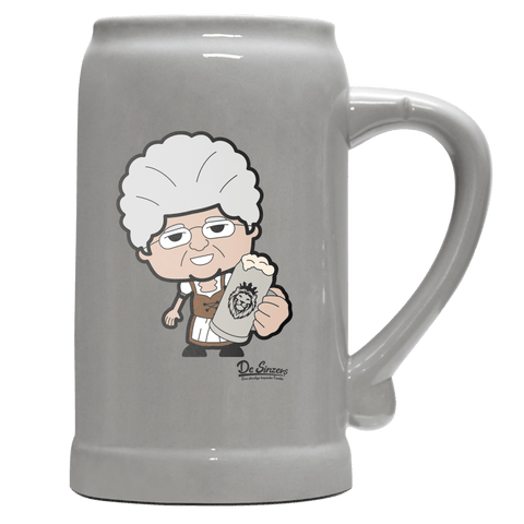 Die Oid Sinzerin Bier Bierkrug 1000ml Grau Zugspitze Front