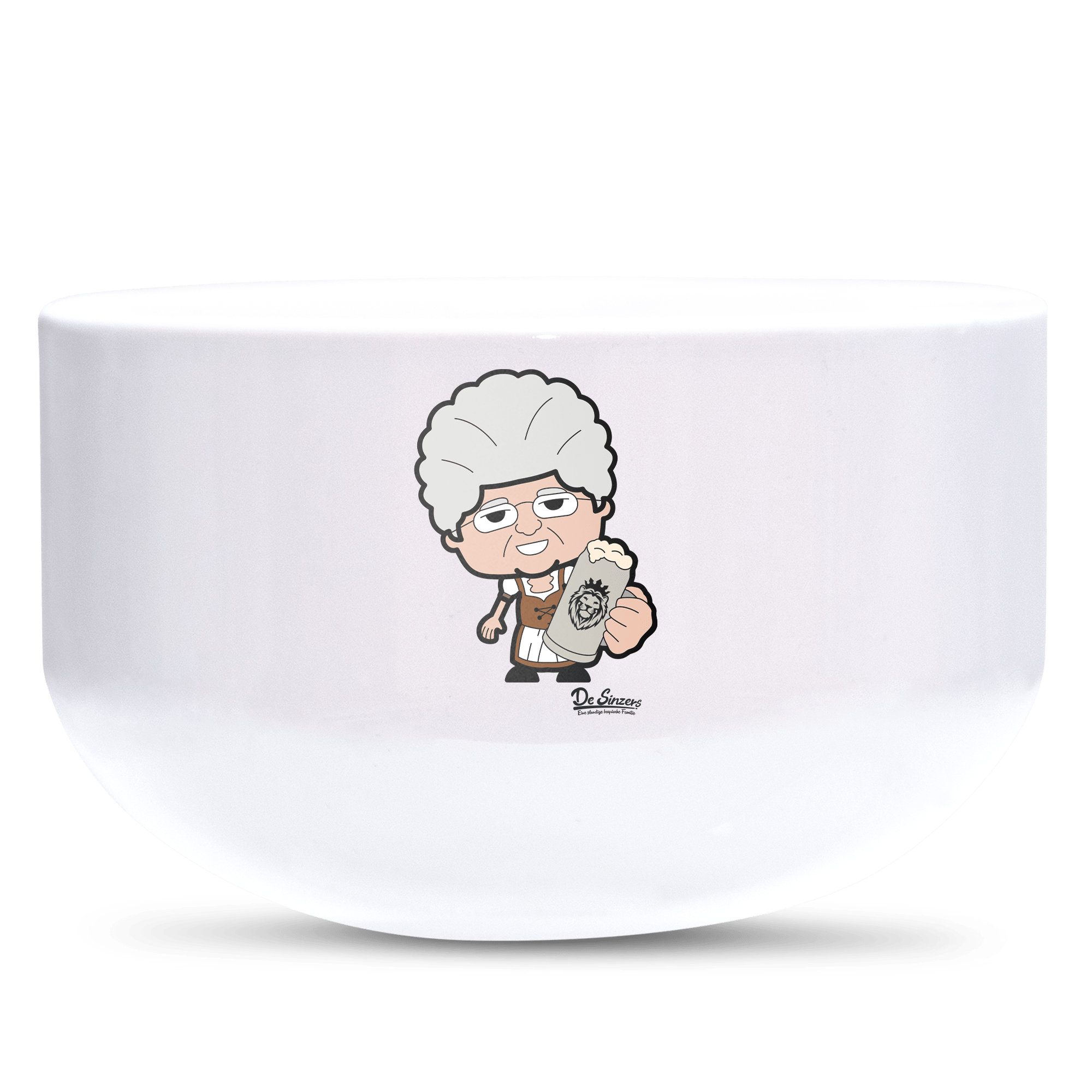 Die Oid Sinzerin Bier Keramik Mueslischale Weiss 600ml Staffelberg Front