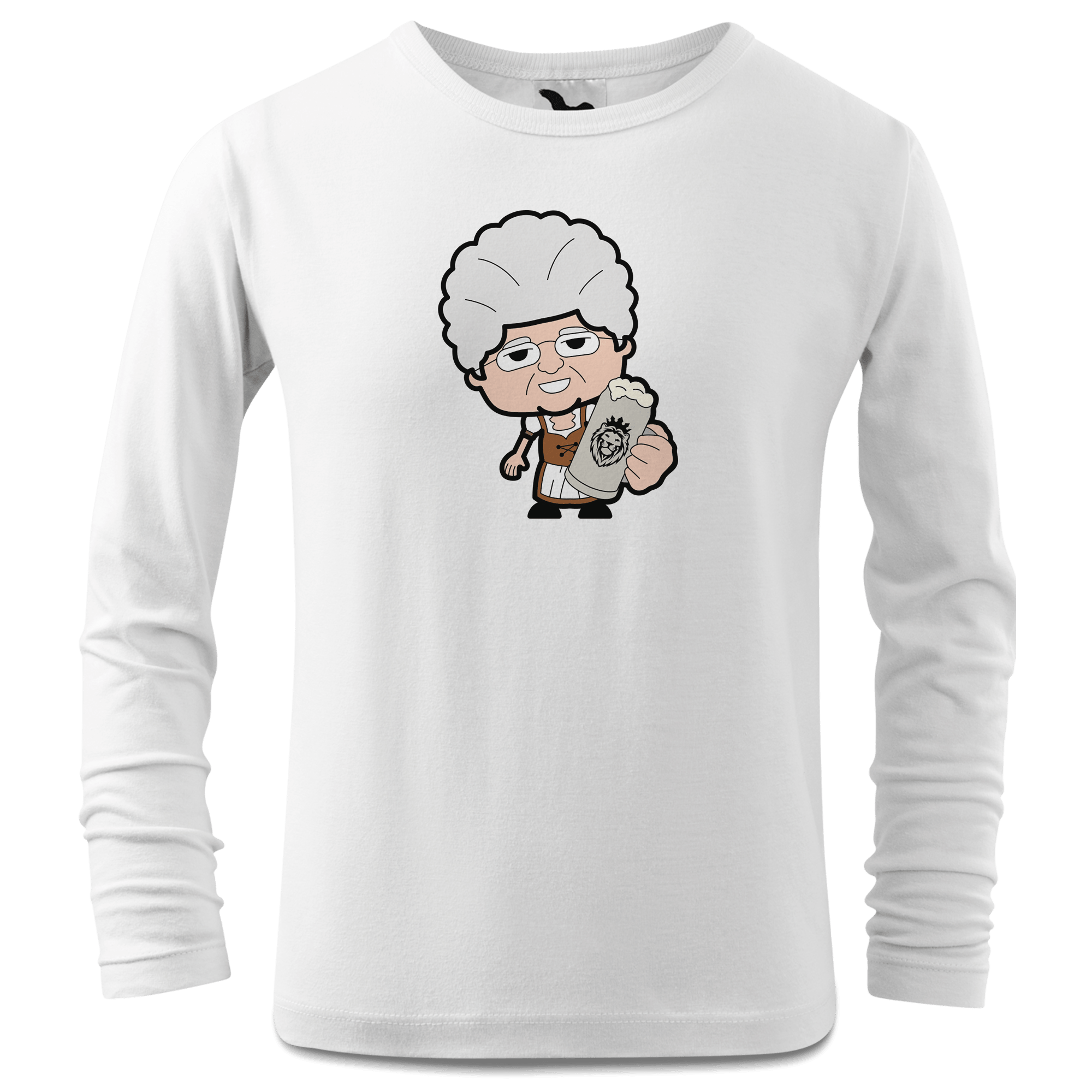 Die Oid Sinzerin Bier Longsleeve Kinder Weiss Westerndorf Front