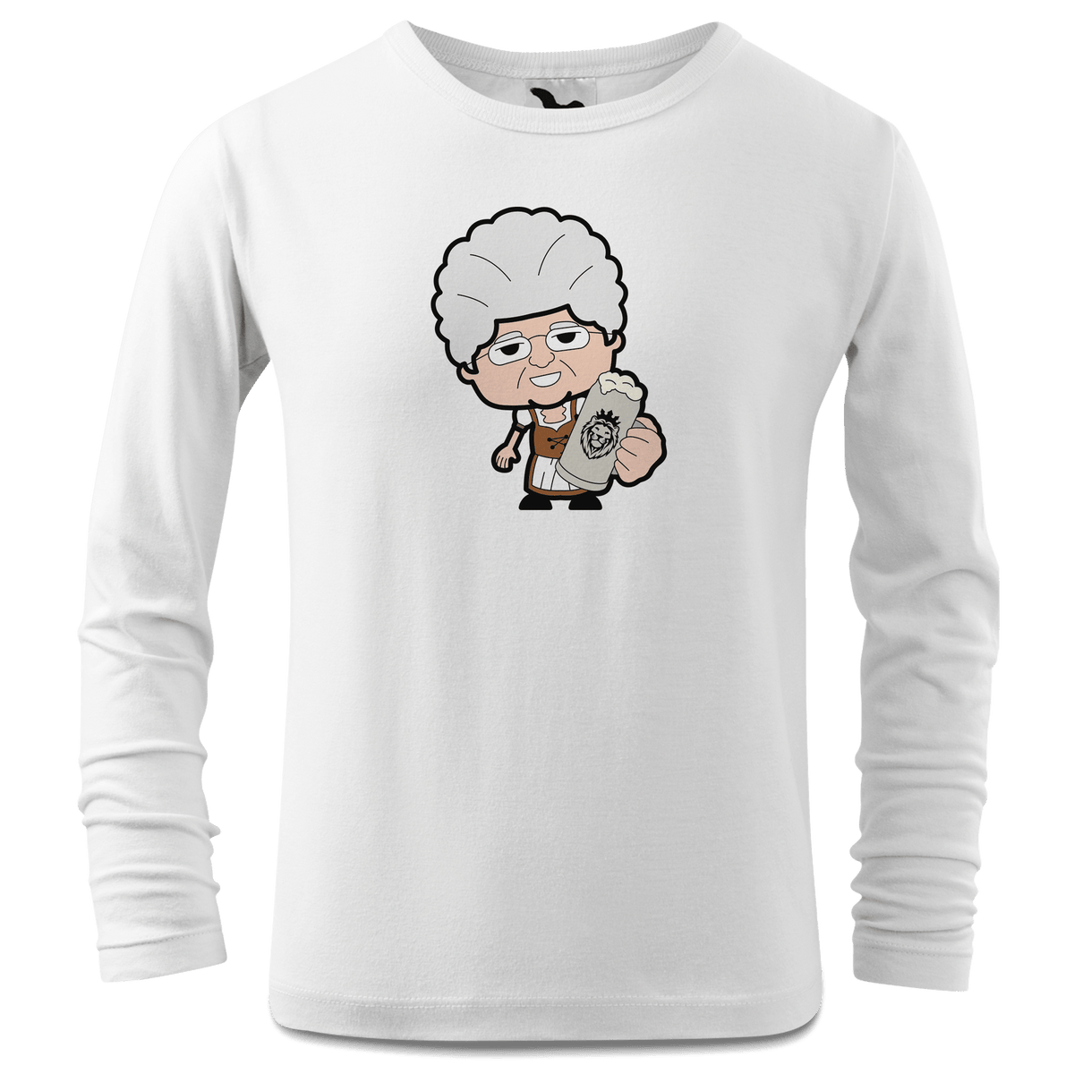 Die Oid Sinzerin Bier Longsleeve Kinder Weiss Westerndorf Front