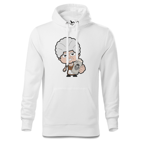 Die Oid Sinzerin Bier Sweatshirt Hoody Herren Weiss Reikering Front