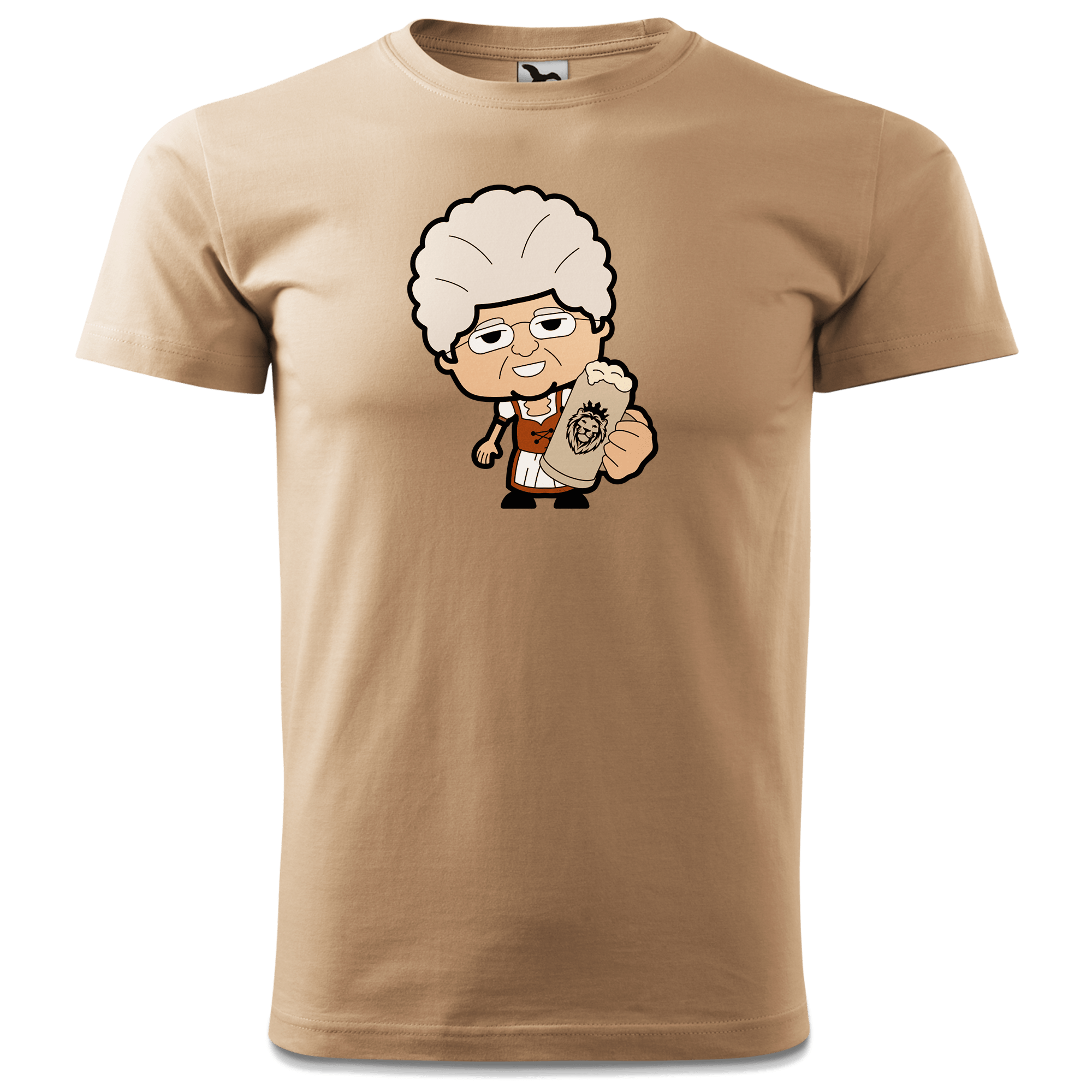 Die Oid Sinzerin Bier T Shirt Herren Sand Hofmuehle Front