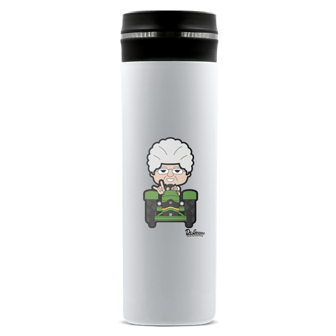 Die Oid Sinzerin Bulldog Edelstahl Thermoflasche 450ml Weiss Geigelstein Front