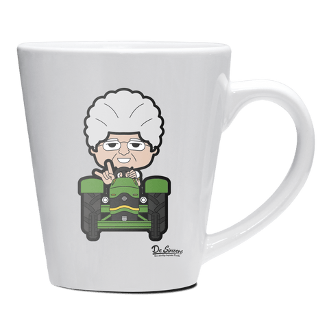 Die Oid Sinzerin Bulldog Keramik Kaffeetasse 200ml Weiss Herzogstand Front