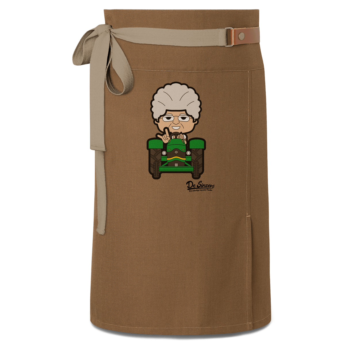 Die Oid Sinzerin Bulldog Schuerze Vorbinder Braun Haidham Front