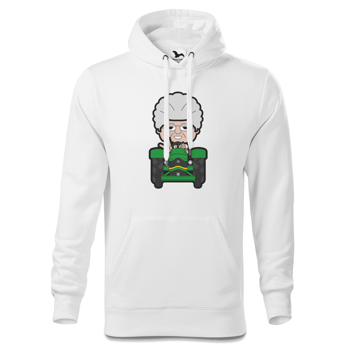 Die Oid Sinzerin Bulldog Sweatshirt Hoody Herren Weiss Reikering Front