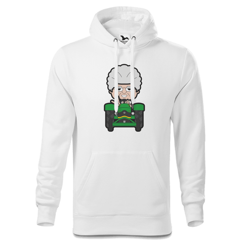 Die Oid Sinzerin Bulldog Sweatshirt Hoody Herren Weiss Reikering Front