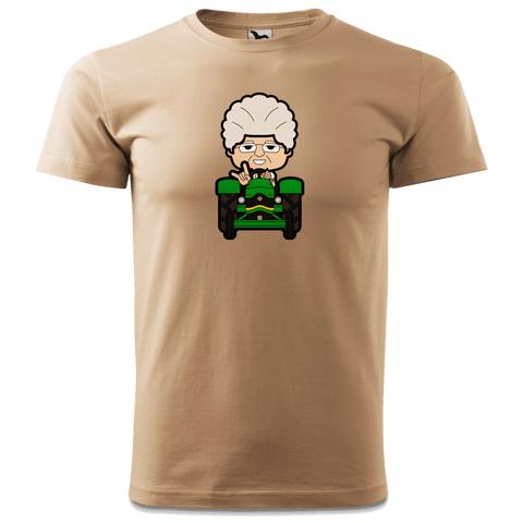 Die Oid Sinzerin Bulldog T Shirt Herren Sand Hofmuehle Front