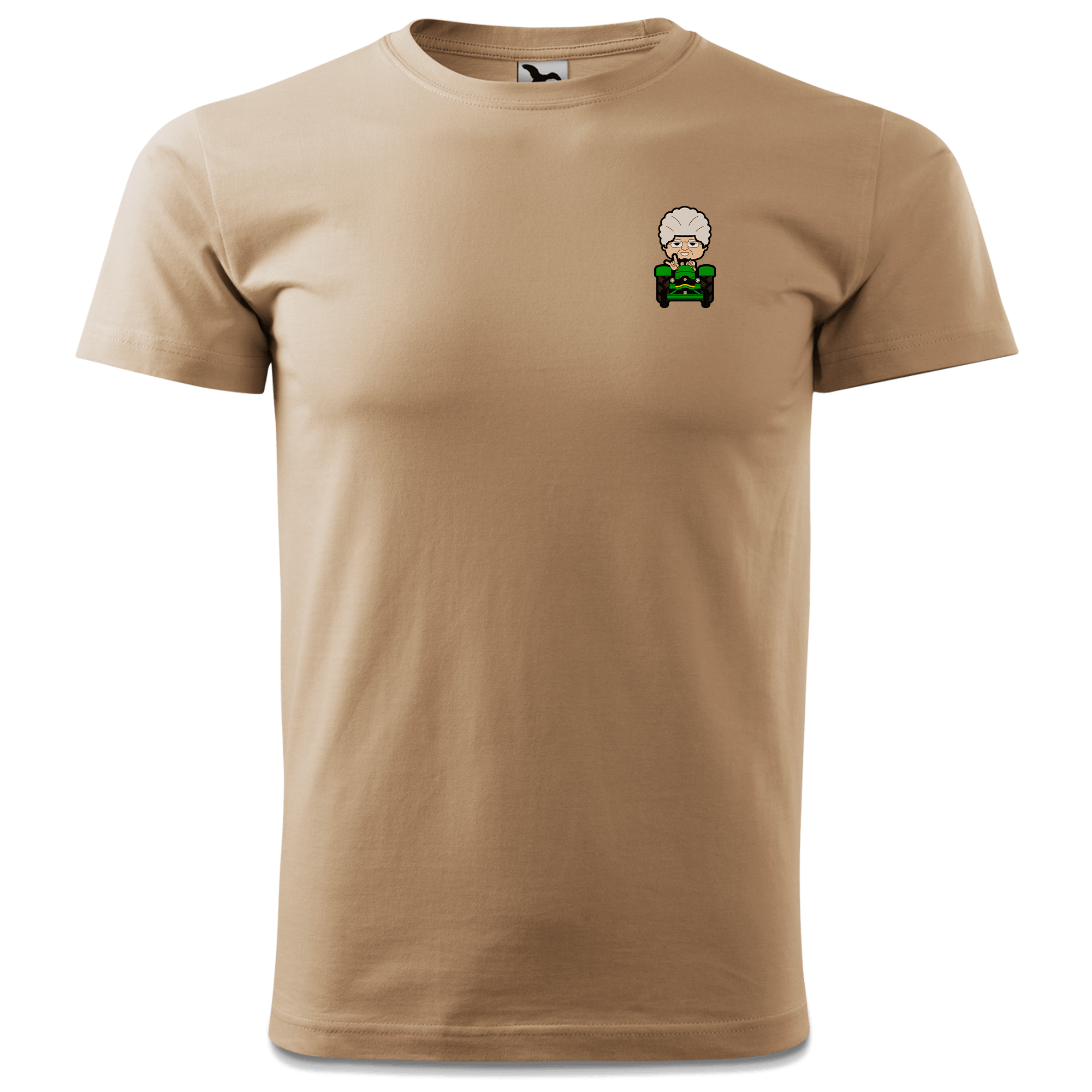 Die Oid Sinzerin Bulldog T Shirt Herren Sand Innleiten Front