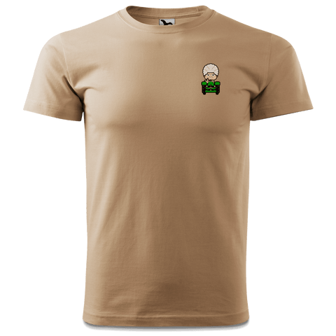 Die Oid Sinzerin Bulldog T Shirt Herren Sand Innleiten Front