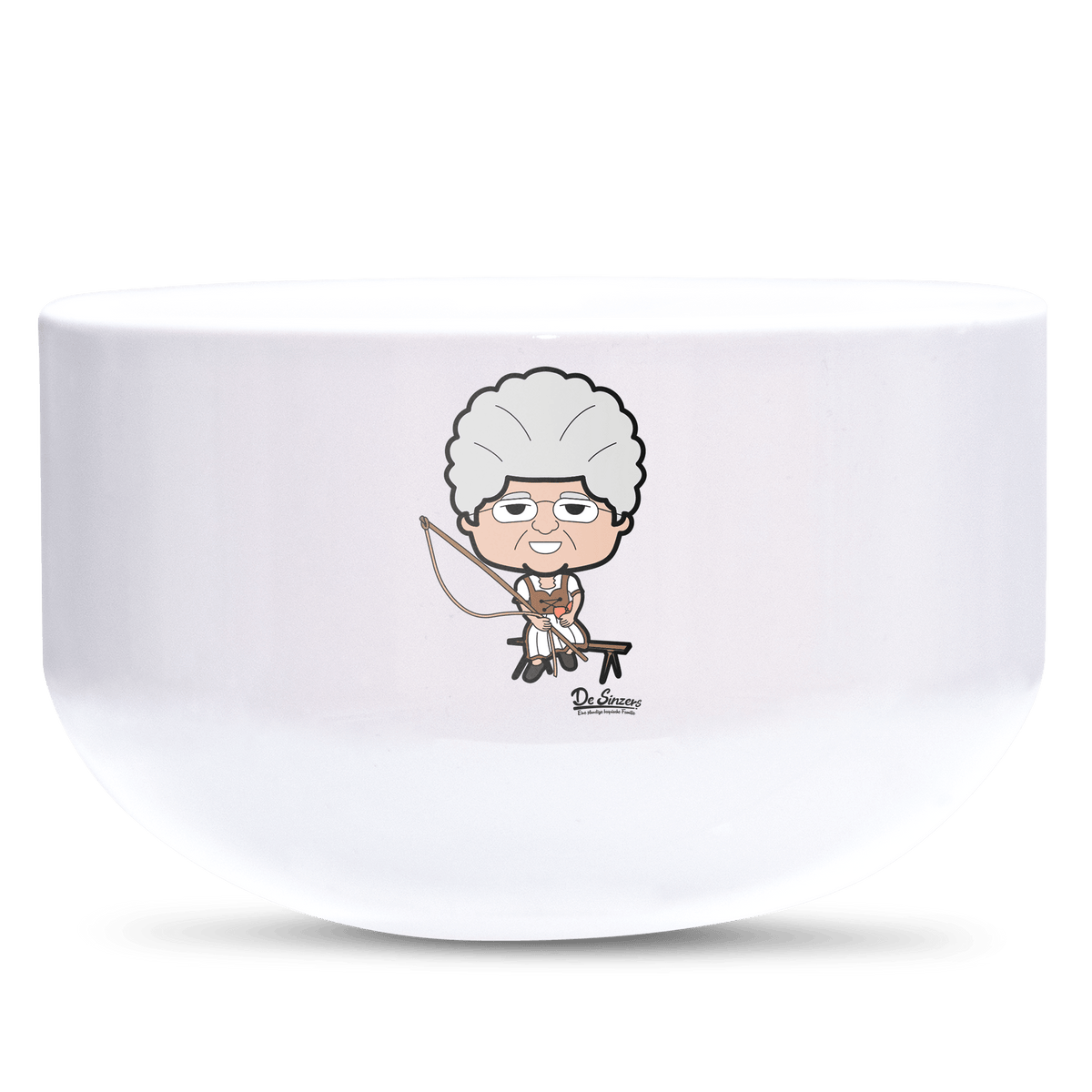 Die Oid Sinzerin Goaßlschnoizer Keramik Mueslischale Weiss 600ml Staffelberg Front