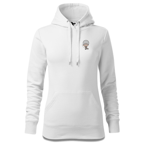 Die Oid Sinzerin Goasslschnoizer Sweatshirt Hoody Damen Weiss Graben Front