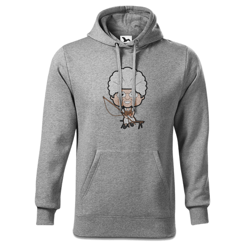 Die Oid Sinzerin Goasslschnoizer Sweatshirt Hoody Herren Grau Meliert Pulvermuehle Front