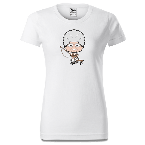 Die Oid Sinzerin Goasslschnoizer T Shirt Damen Weiss Gehering Front