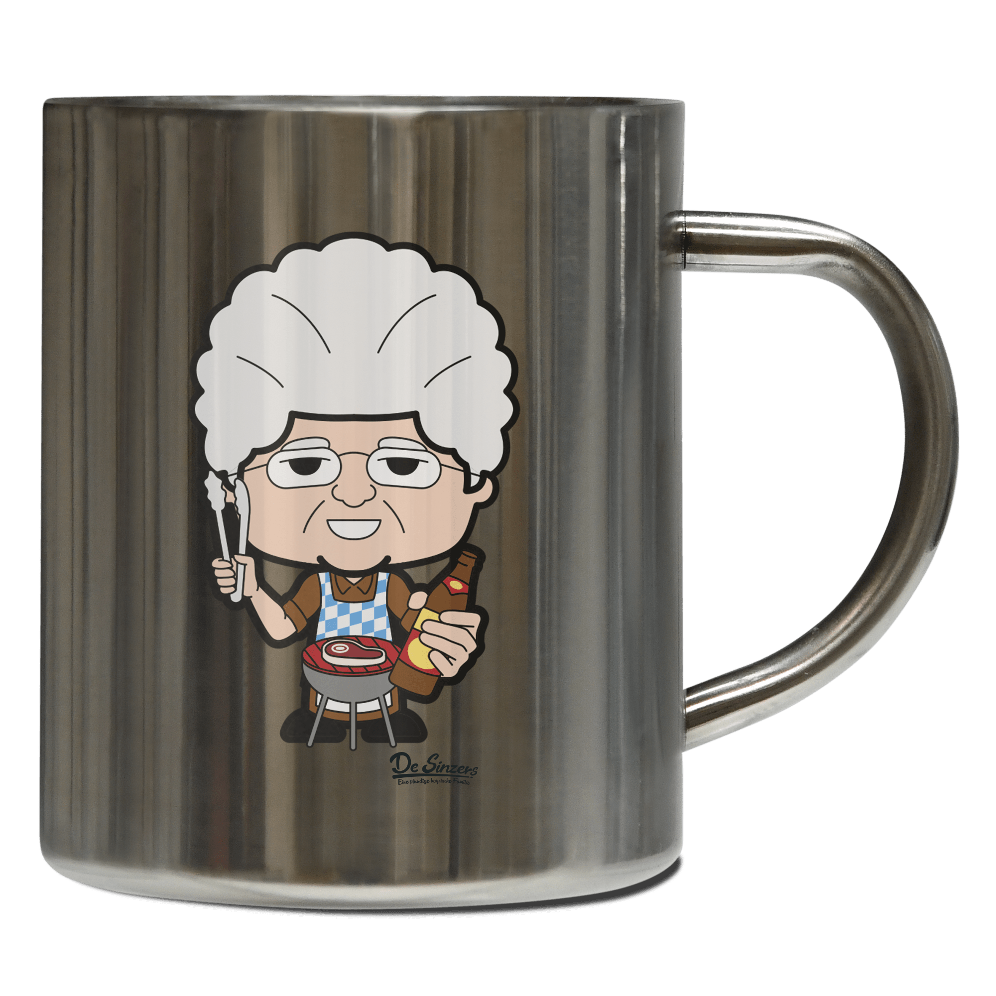 Die Oid Sinzerin Griller Edelstahl Kaffeetasse 400ml Grosser Arber Front