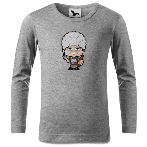 Die Oid Sinzerin Griller Longsleeve Kinder Grau Meliert Waldering Front