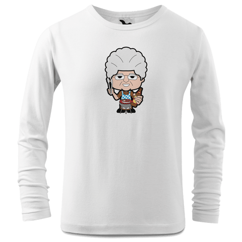 Die Oid Sinzerin Griller Longsleeve Kinder Weiss Westerndorf Front