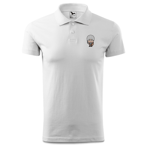 Die Oid Sinzerin Griller Polo Shirt Herren Weiss Murnau Front