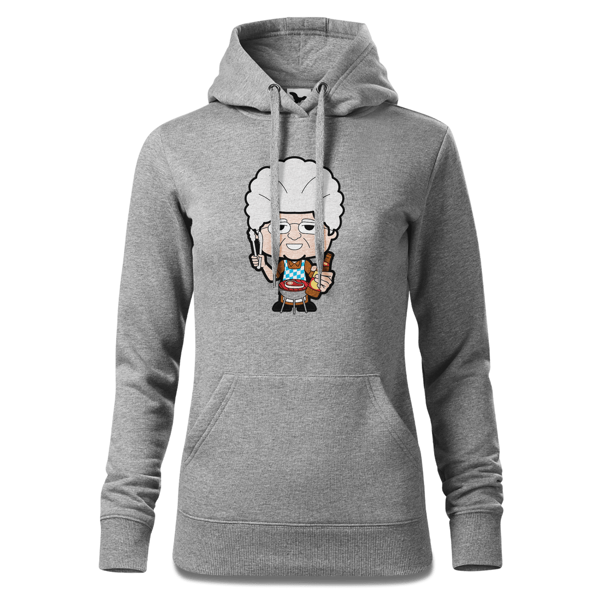 Die Oid Sinzerin Griller Sweatshirt Hoody Damen Grau Meliert Kieling Front