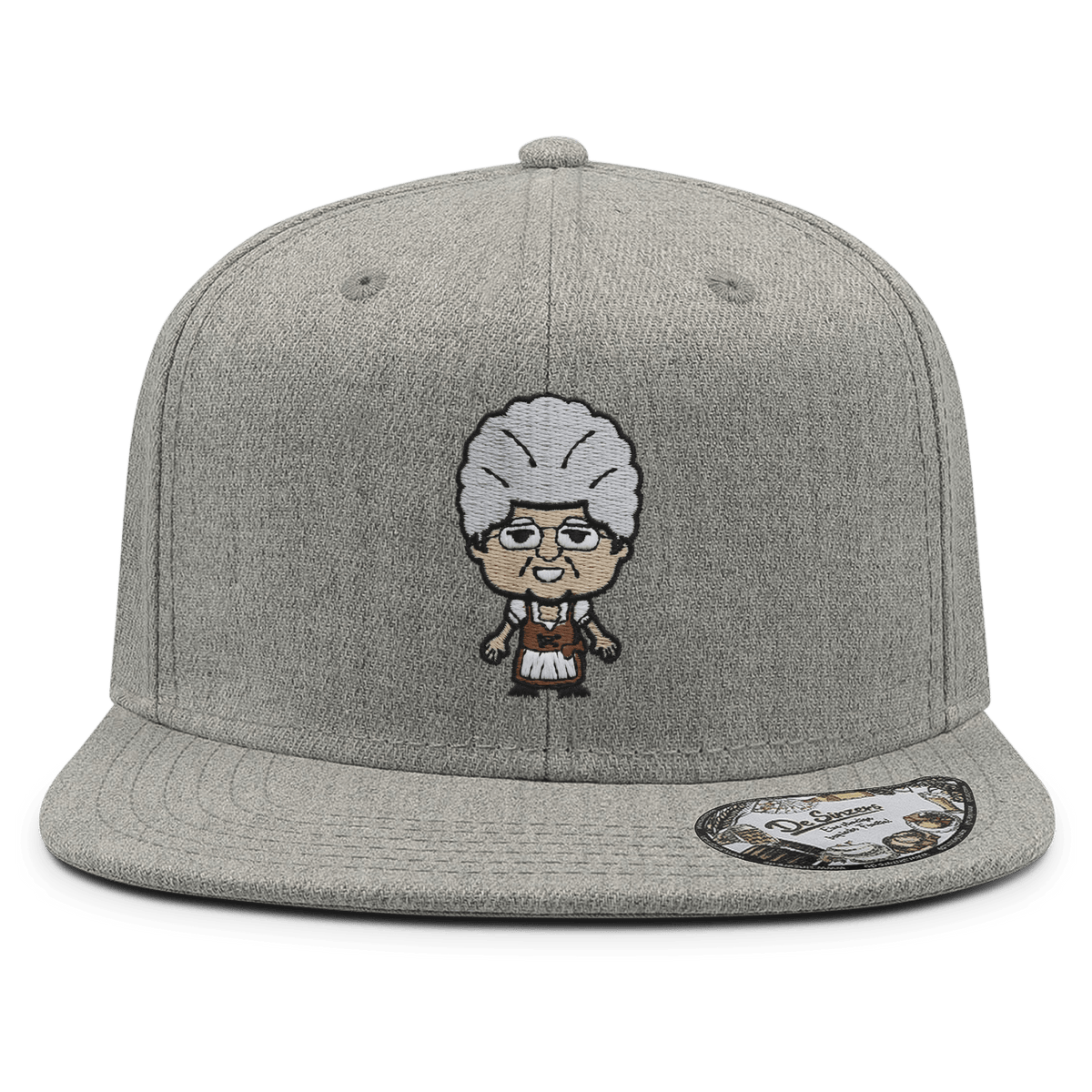Die Oid Sinzerin Grundfiguren Cap Erwachsene Grau Meliert Sims Front