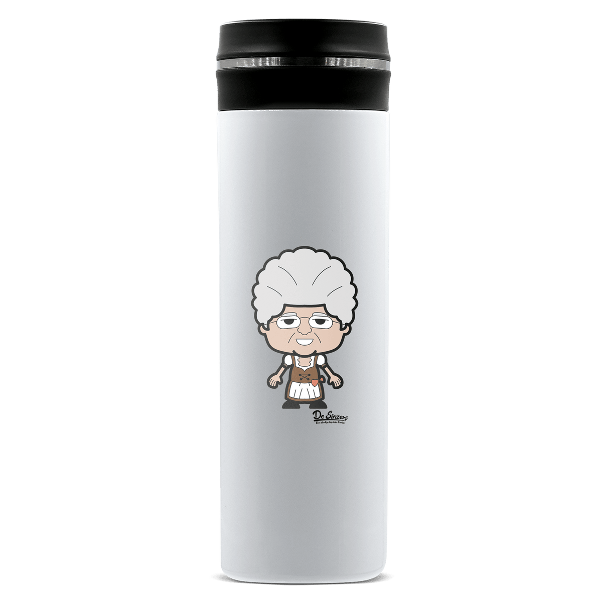Die Oid Sinzerin Grundfiguren Edelstahl Thermoflasche 450ml Weiss Geigelstein Front