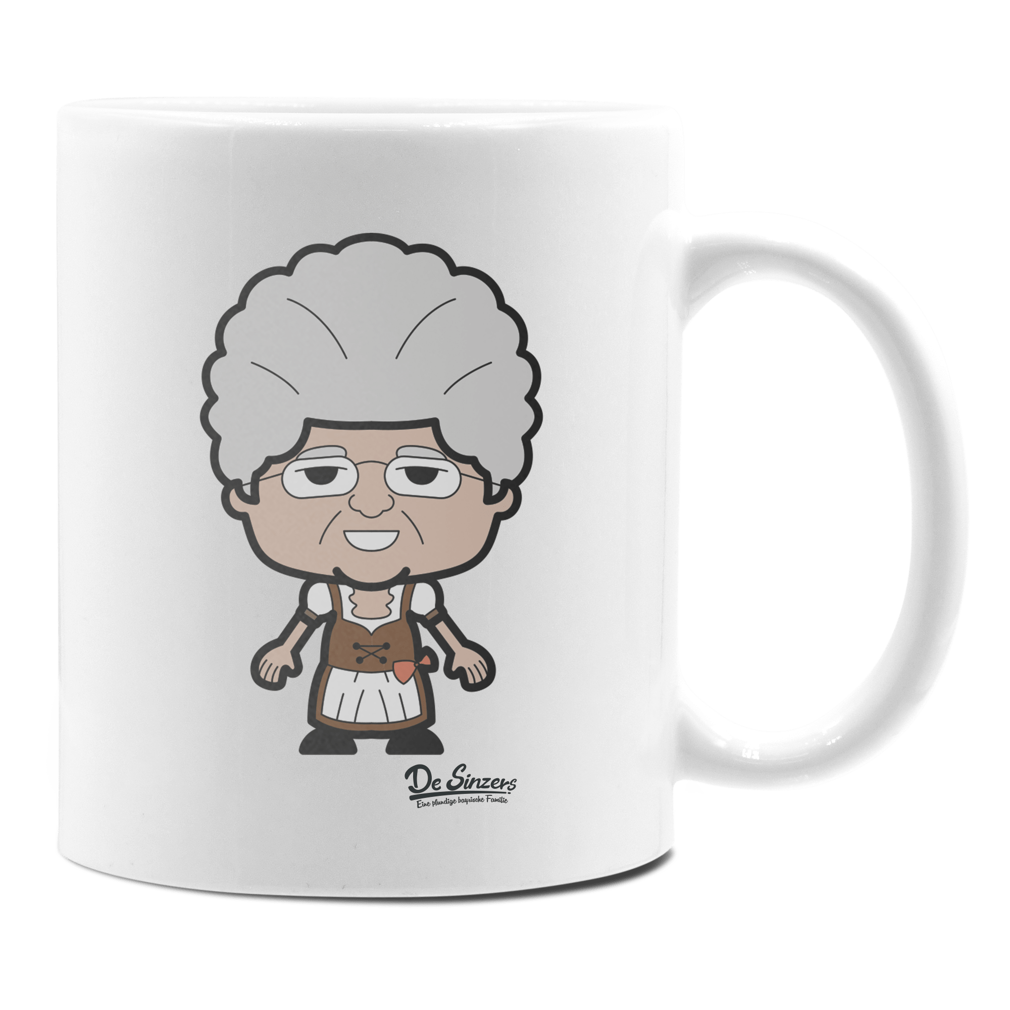 Die Oid Sinzerin Grundfiguren Keramik Kaffeetasse 330ml Weiss Rampoldplatte Front