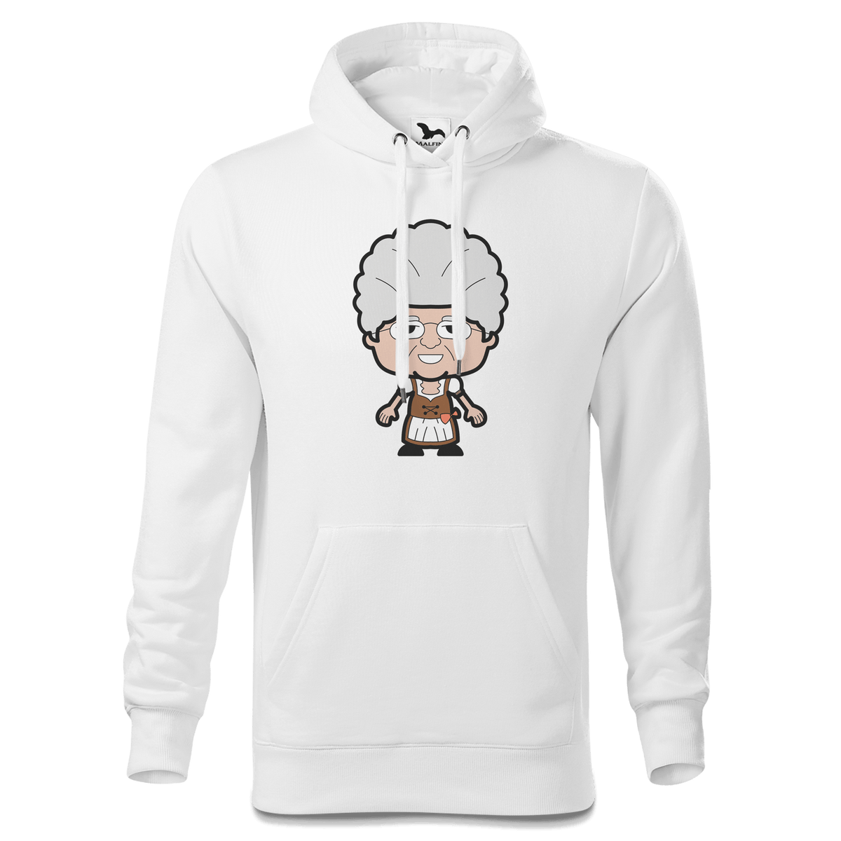 Die Oid Sinzerin Grundfiguren Sweatshirt Hoody Herren Weiss Reikering Front