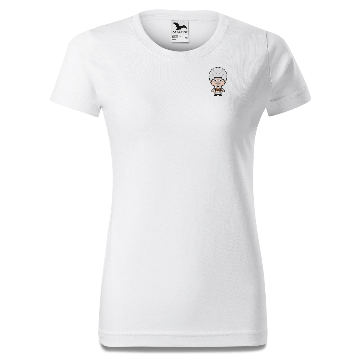 Die Oid Sinzerin Grundfiguren T Shirt Damen Weiss Kragling Front