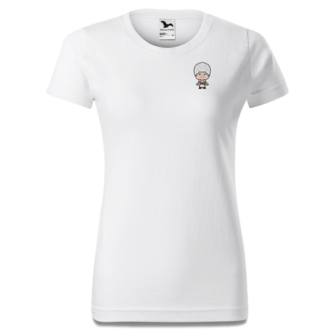 Die Oid Sinzerin Grundfiguren T Shirt Damen Weiss Kragling Front