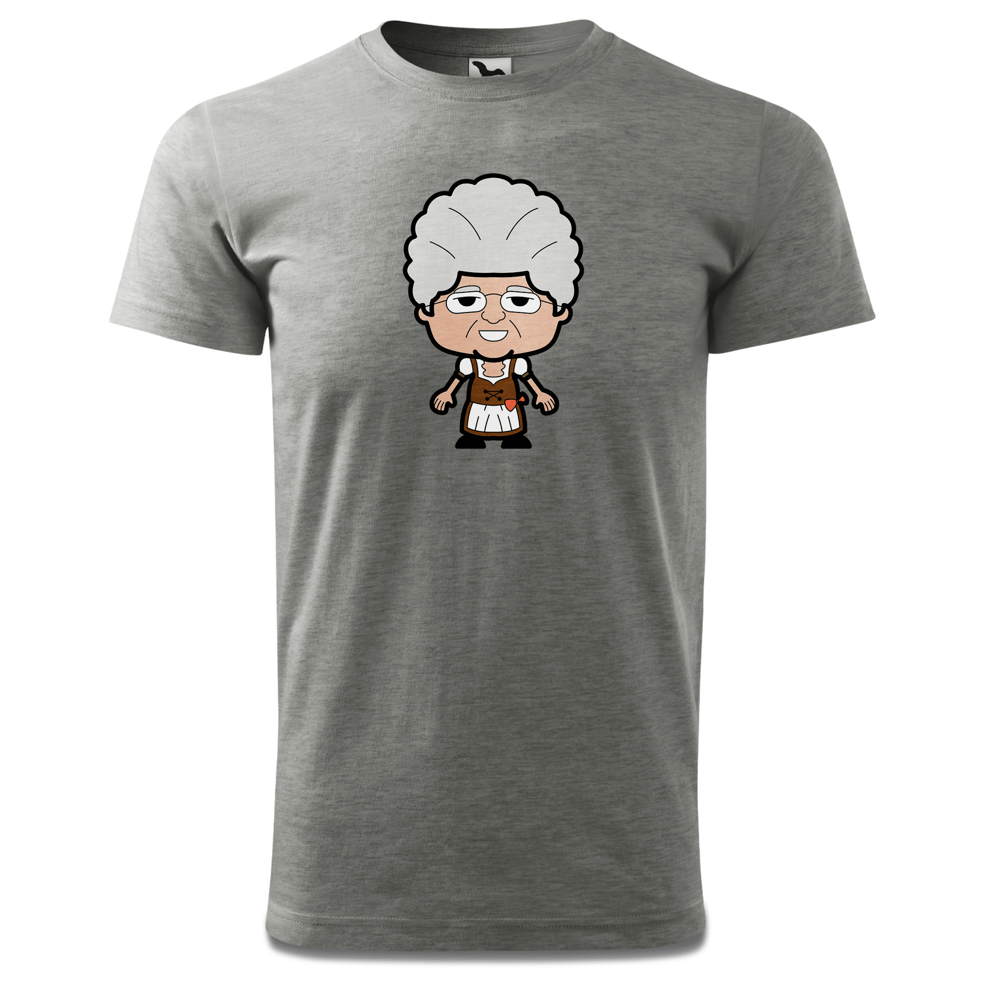 Die Oid Sinzerin Grundfiguren T Shirt Herren Grau Meliert Hofau Front