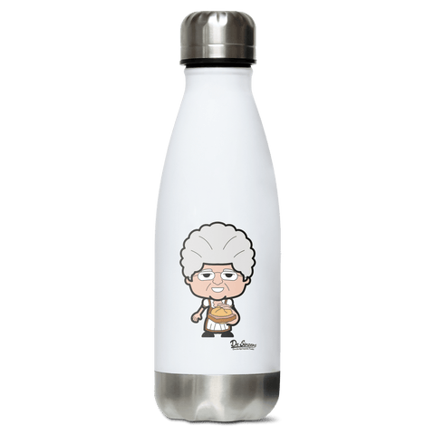 Die Oid Sinzerin Leberkassemmel Edelstahl Thermoflasche 350ml Weiss Silber Kreuzspitze Front