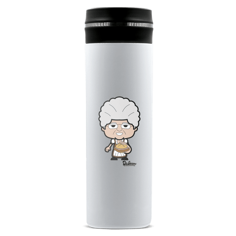 Die Oid Sinzerin Leberkassemmel Edelstahl Thermoflasche 450ml Weiss Geigelstein Front