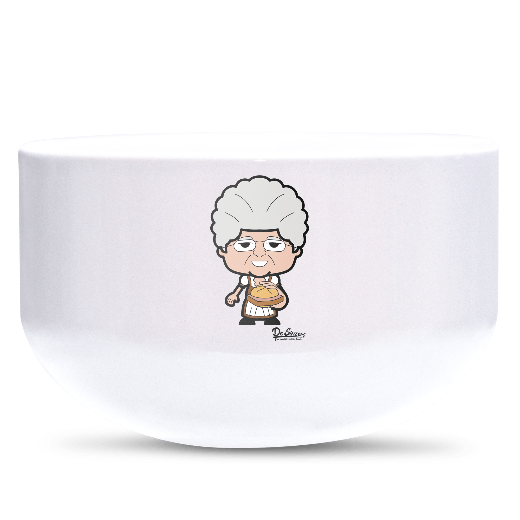 Die Oid Sinzerin Leberkassemmel Keramik Mueslischale Weiss 600ml Staffelberg Front