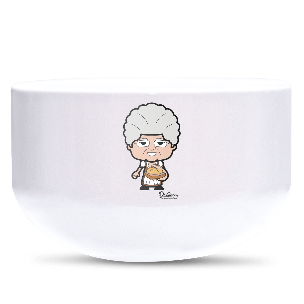 Die Oid Sinzerin Leberkassemmel Keramik Mueslischale Weiss 600ml Staffelberg Front