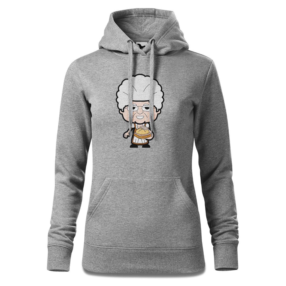 Die Oid Sinzerin Leberkassemmel Sweatshirt Hoody Damen Grau Meliert Kieling Front