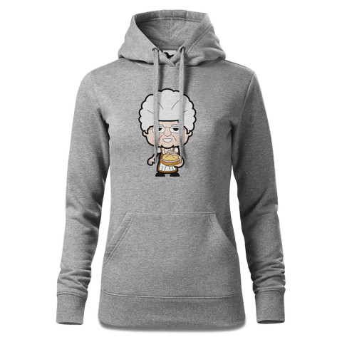 Die Oid Sinzerin Leberkassemmel Sweatshirt Hoody Damen Grau Meliert Kieling Front