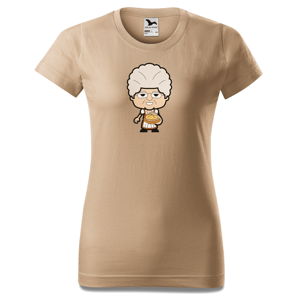 Die Oid Sinzerin Leberkassemmel T Shirt Damen Sand Entleiten Front