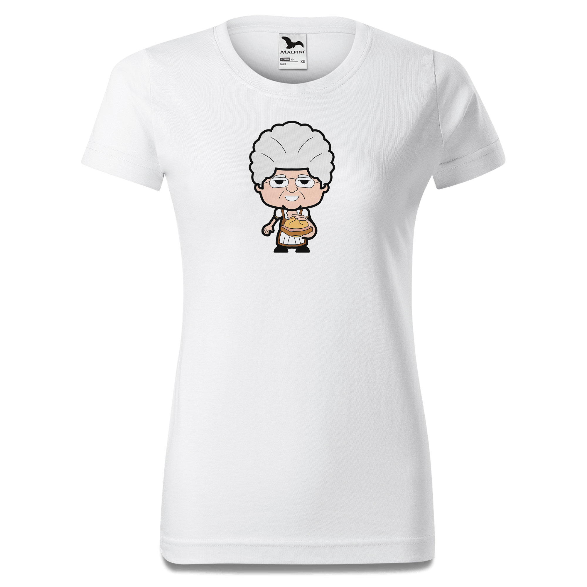 Die Oid Sinzerin Leberkassemmel T Shirt Damen Weiss Gehering Front