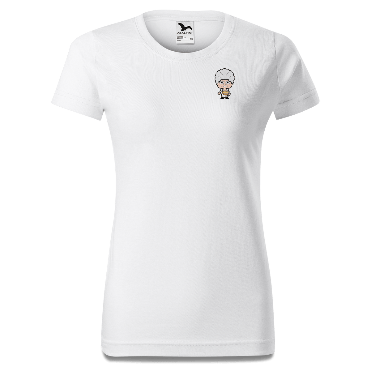 Die Oid Sinzerin Leberkassemmel T Shirt Damen Weiss Kragling Front