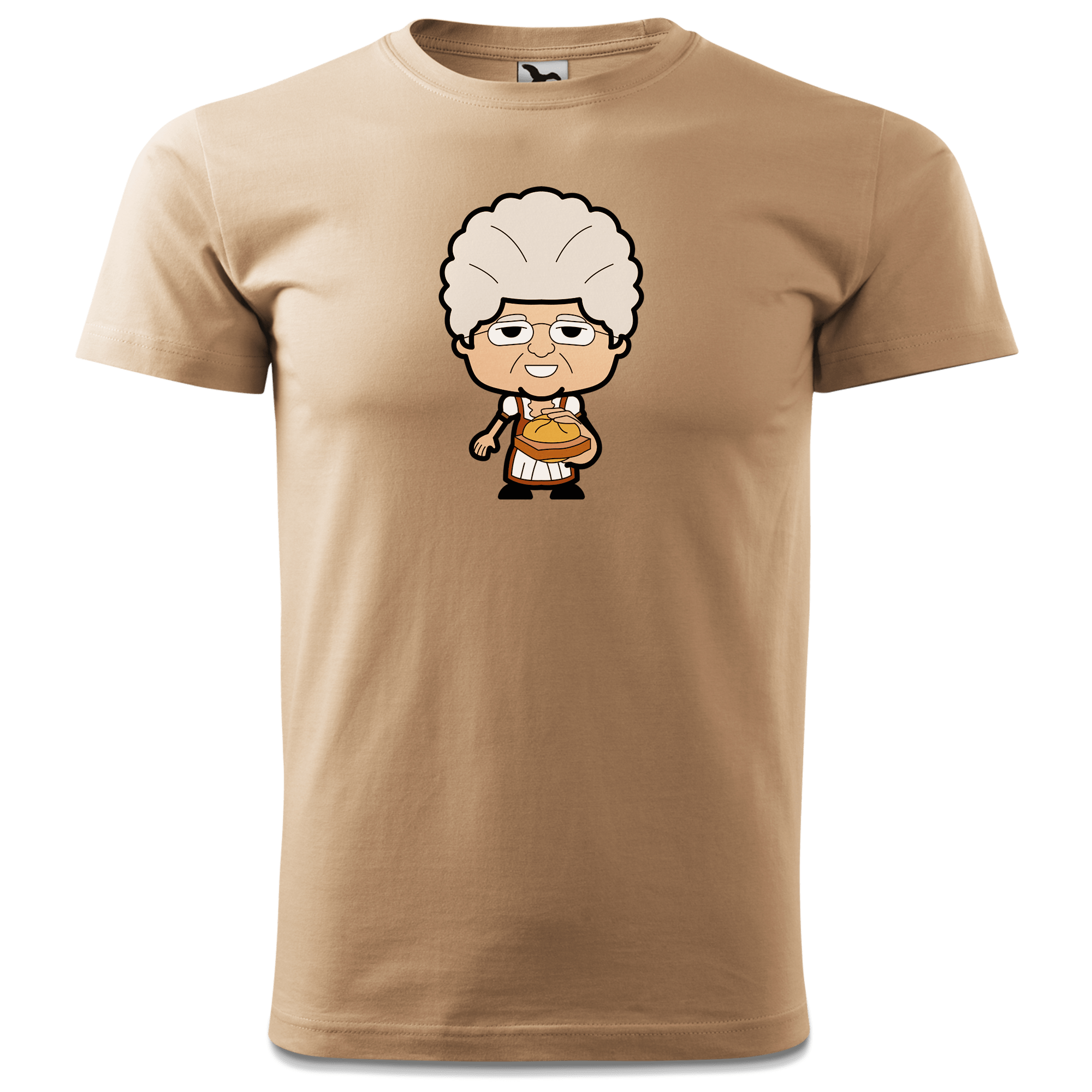 Die Oid Sinzerin Leberkassemmel T Shirt Herren Sand Hofmuehle Front