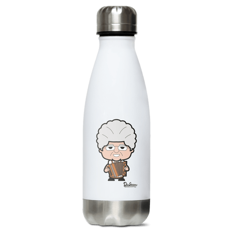 Die Oid Sinzerin Musikinstrumente Edelstahl Thermoflasche 350ml Weiss Silber Kreuzspitze Front