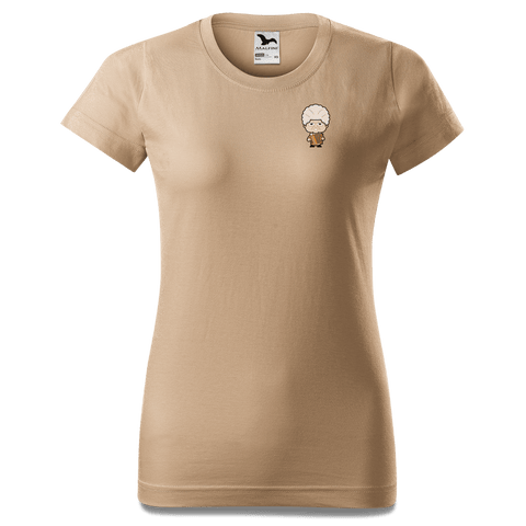 Die Oid Sinzerin Musikinstrumente T Shirt Damen Sand Fussen Front