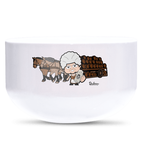 Die Oid Sinzerin Pferdegespann Keramik Mueslischale Weiss 600ml Staffelberg Front