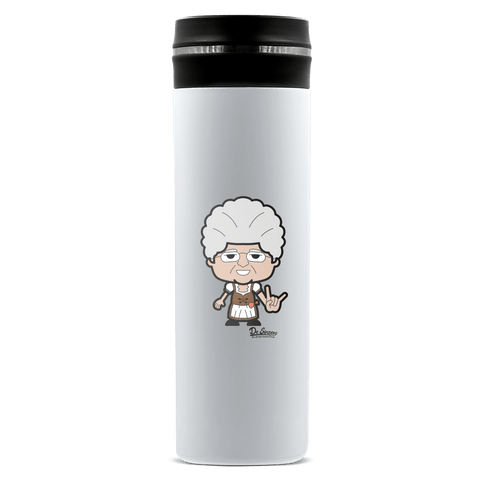 Die Oid Sinzerin Rocking Fingers Edelstahl Thermoflasche 450ml Weiss Geigelstein Front