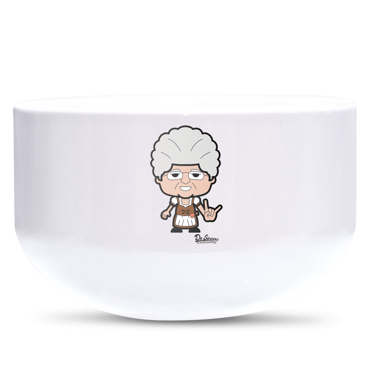 Die Oid Sinzerin Rocking Fingers Keramik Mueslischale Weiss 600ml Staffelberg Front