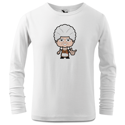 Die Oid Sinzerin Rocking Fingers Longsleeve Kinder Weiss Westerndorf Front