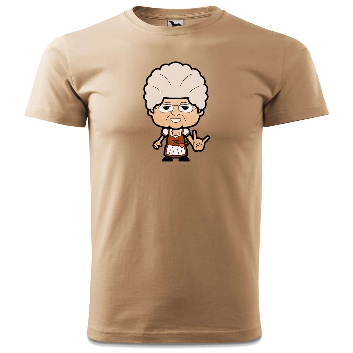 Die Oid Sinzerin Rocking Fingers T Shirt Herren Sand Hofmuehle Front
