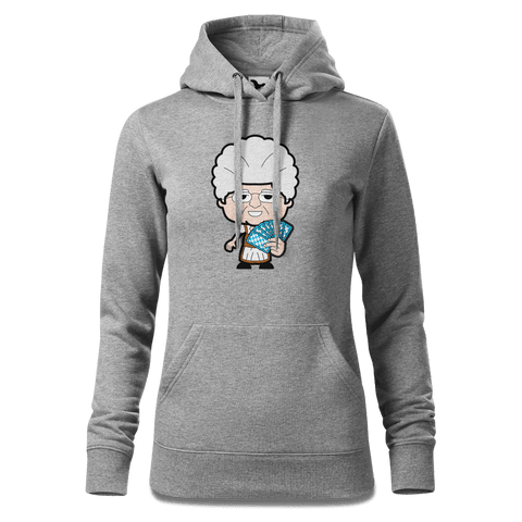 Die Oid Sinzerin Schafkopfen Sweatshirt Hoody Damen Grau Meliert Kieling Front